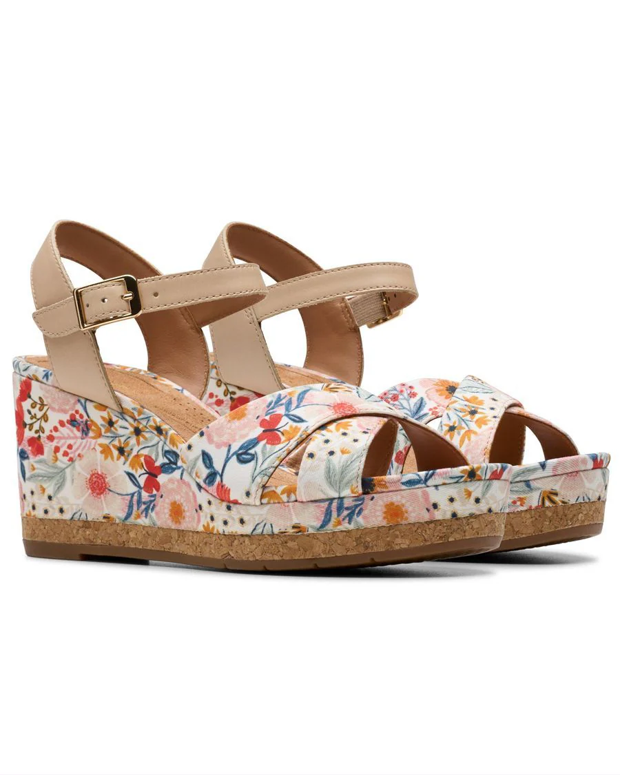 CHICLY FLORAL CLARKS SANDALE TALON HAUT - Image 2