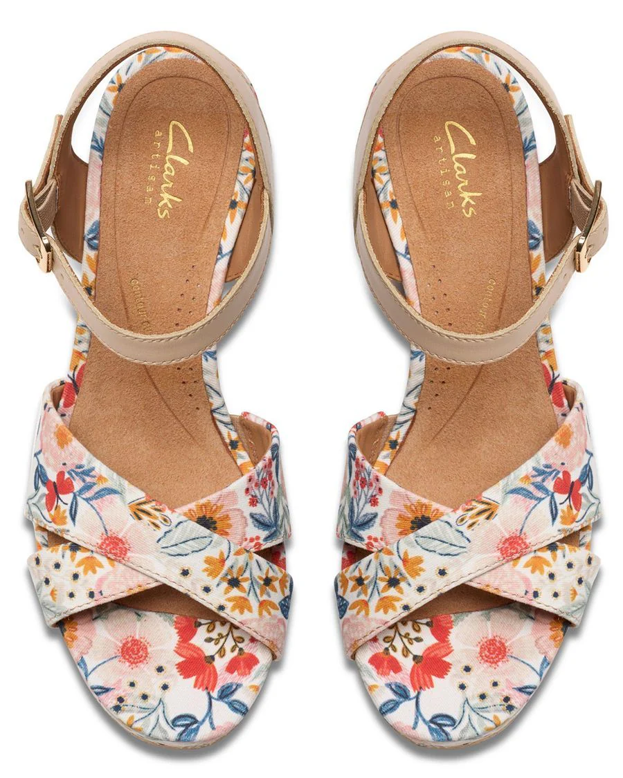 CHICLY FLORAL CLARKS SANDALE TALON HAUT - Image 3